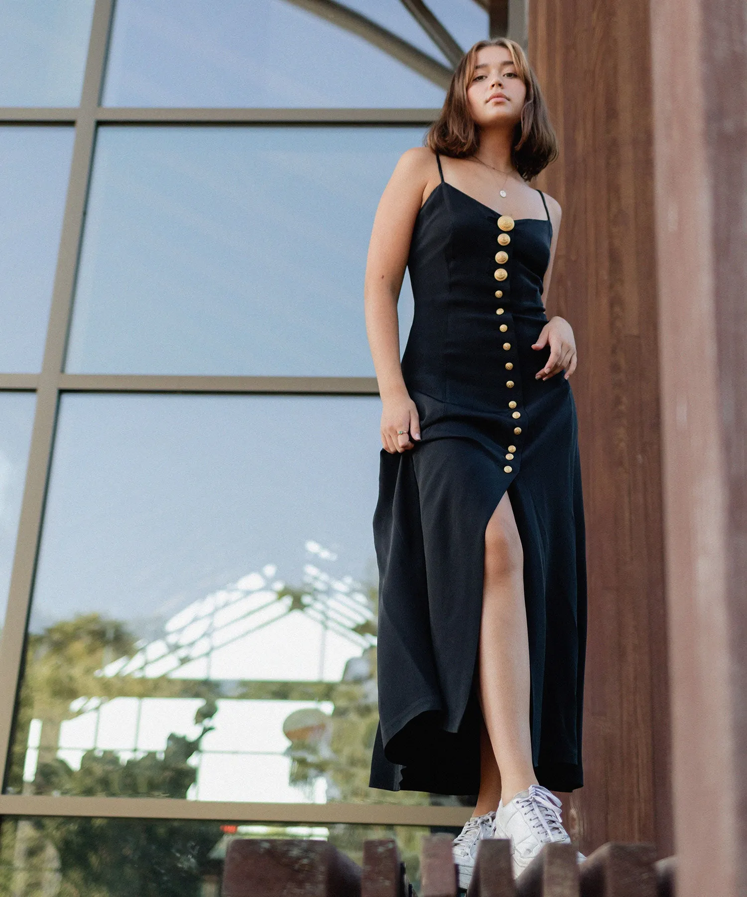Vintage Button Down Slip Dress