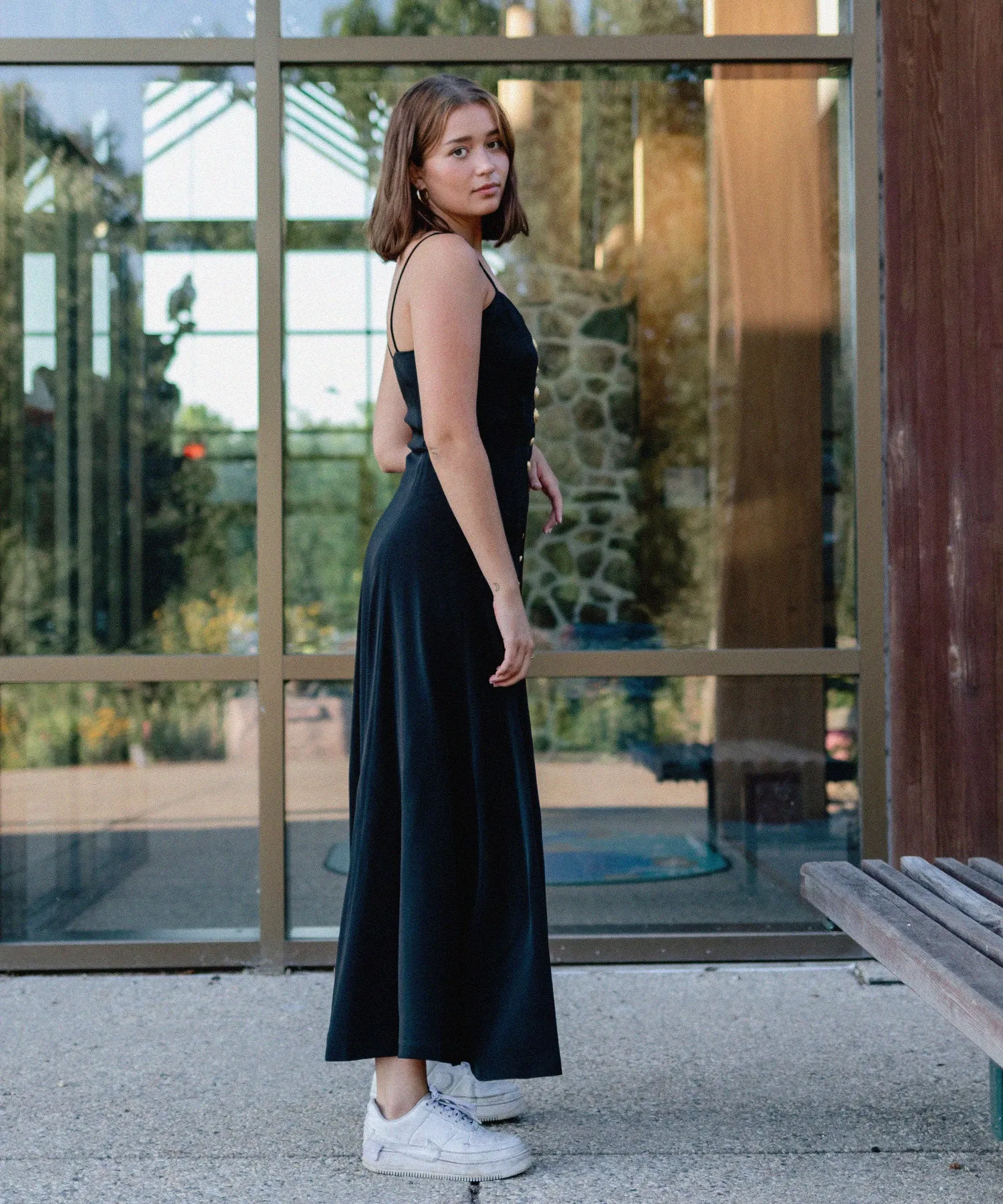 Vintage Button Down Slip Dress