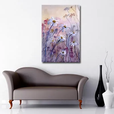 Watercolour Daisy Art Canvas