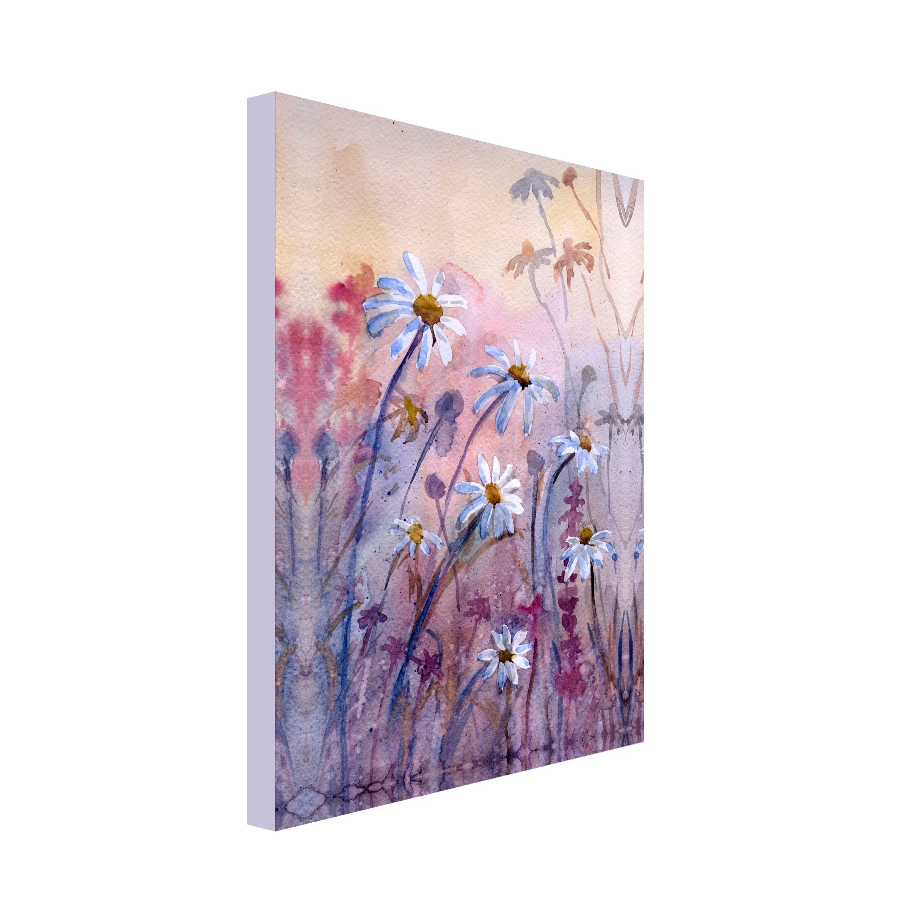 Watercolour Daisy Art Canvas