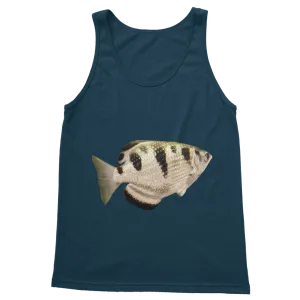 White Black Fish Classic Adult Vest Top