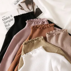 Women Sweater High Elastic Solid Fall Winter Fashion