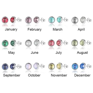 YE3137 925 Sterling Silver 12 Month 925 Silver Stud Earrings