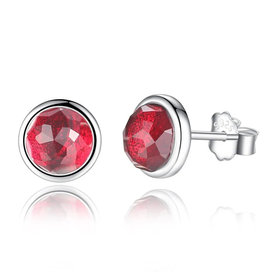 YE3137 925 Sterling Silver 12 Month 925 Silver Stud Earrings