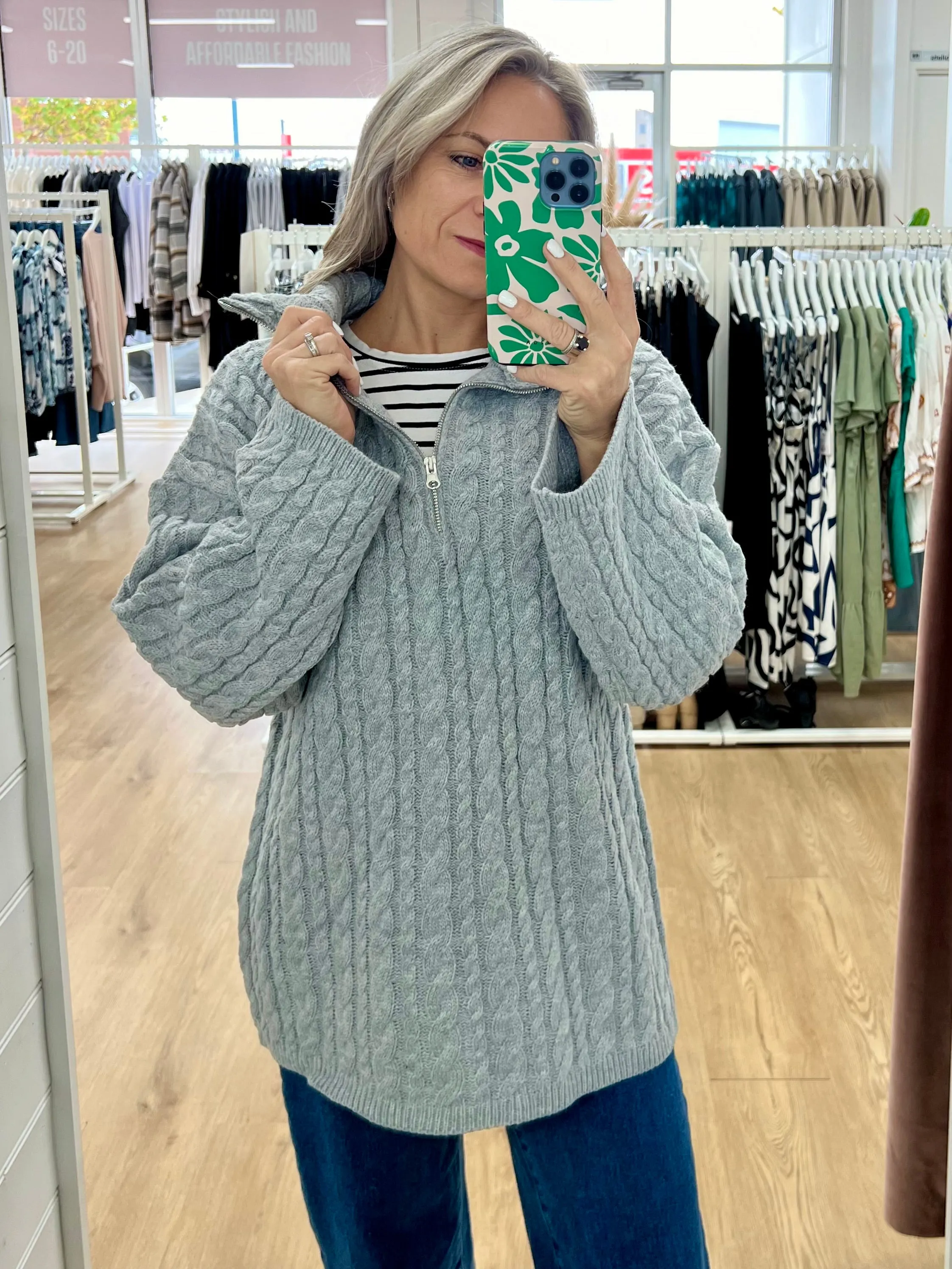 Zaylee Knit ~ Grey